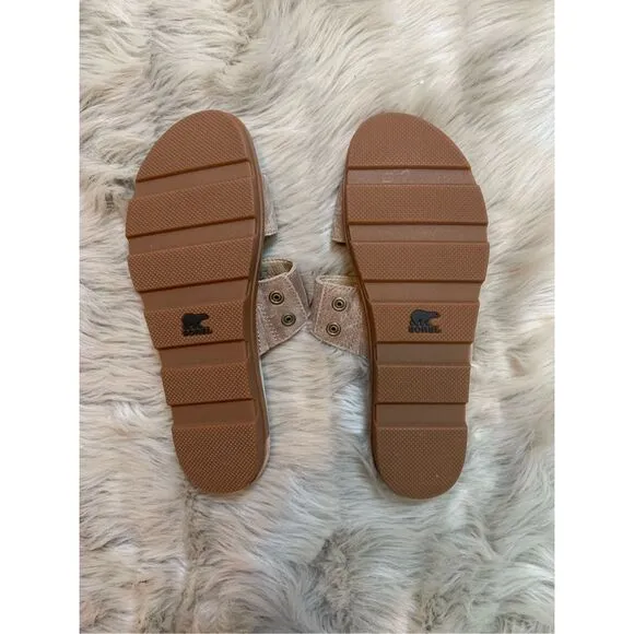 NWOT  Sorel Torpeda Slide Il leather sandals size 9