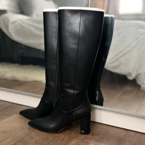 NWOT STUART WEITZMAN Black Leather Tall Boots