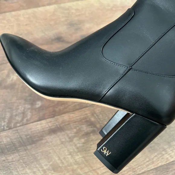 NWOT STUART WEITZMAN Black Leather Tall Boots
