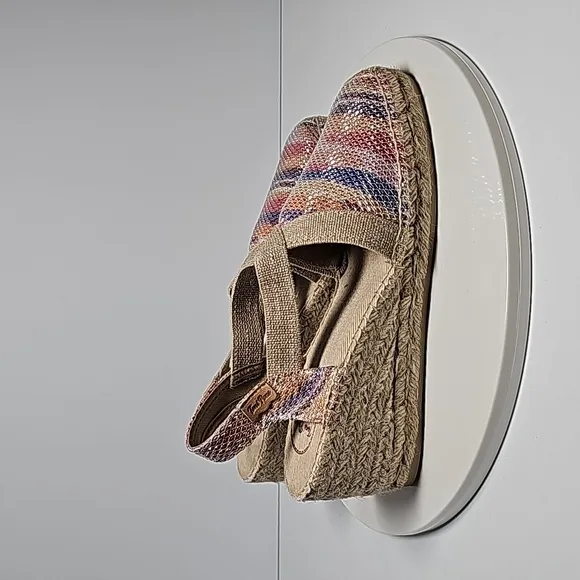 NWOT Toni Pons Triton Espadrille Wedge Sandals Slingback Jute Multicolor 38 7.5