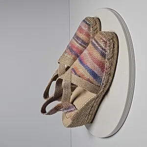 NWOT Toni Pons Triton Espadrille Wedge Sandals Slingback Jute Multicolor 38 7.5
