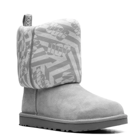 NWOT UGG CLASSIC SHORT JERSEY GREY BOOTS