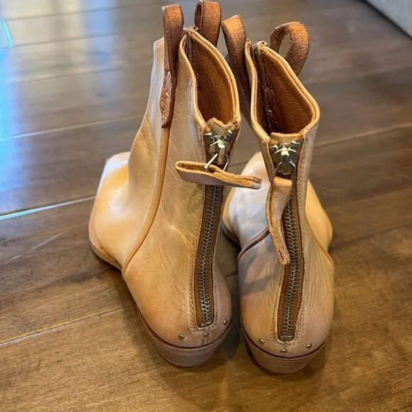 NWOT We The Free Wesley Leather Motif Ankle Boots EU 38 US 8