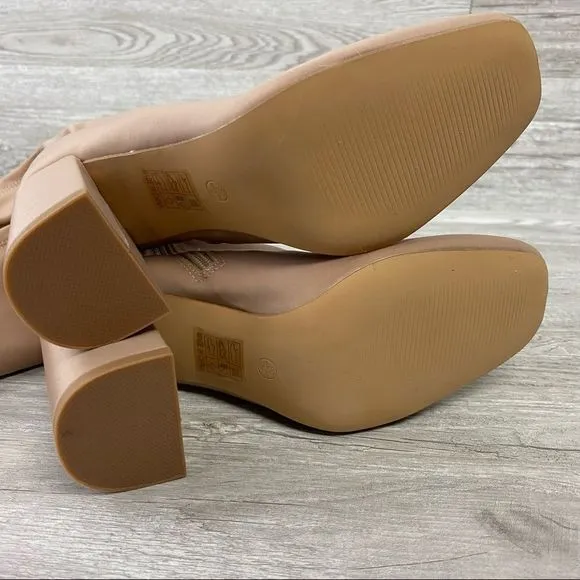 NWOT MissGuided Tan Tall Over the Knee Boots