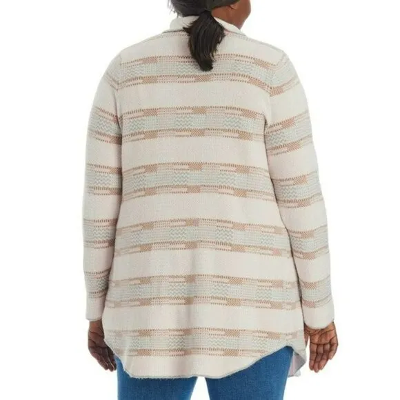 NWT Adyson Parker Plus Plaid Ultra Soft Knit Button Front Shirt Style Cardigan