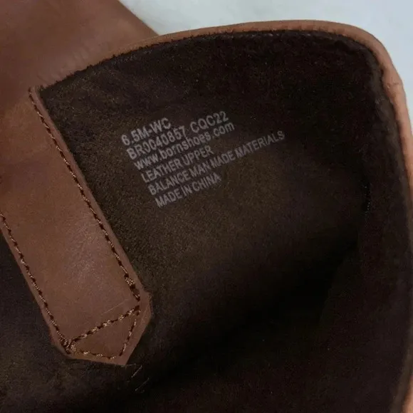 NWT BORN SHAUNIE LEATHER TALL KNEE RIDING BOOTS IN BROWN WOMEN'S SIZE 6.5 NEW