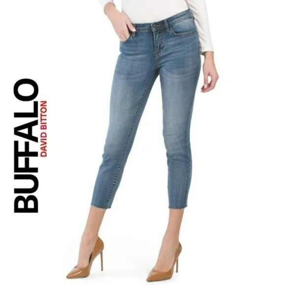 NWT BUFFALO DAVID BITTON Faith Raw Cuff Jeans