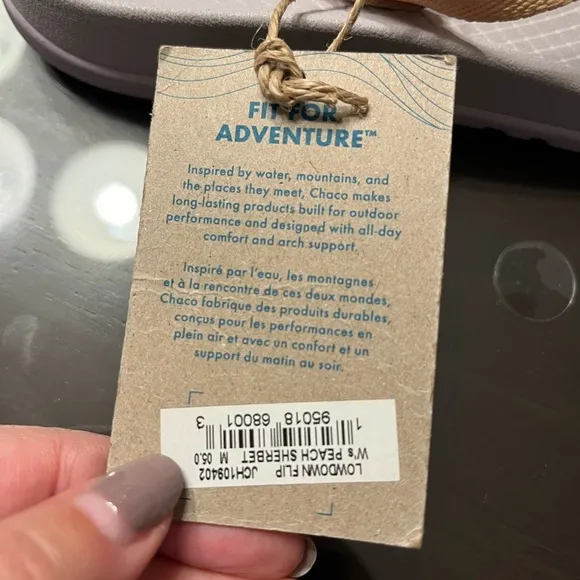 NWT Chaco sandals PEACH SHERBET LOWDOWN FLIP