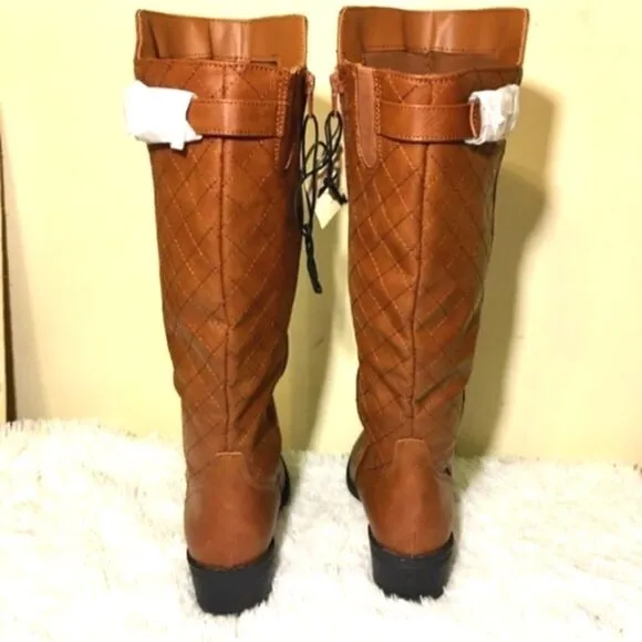 nwt Cognac tall Rider boots sz.7