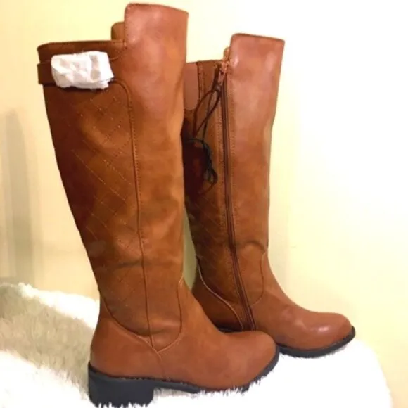 nwt Cognac tall Rider boots sz.7
