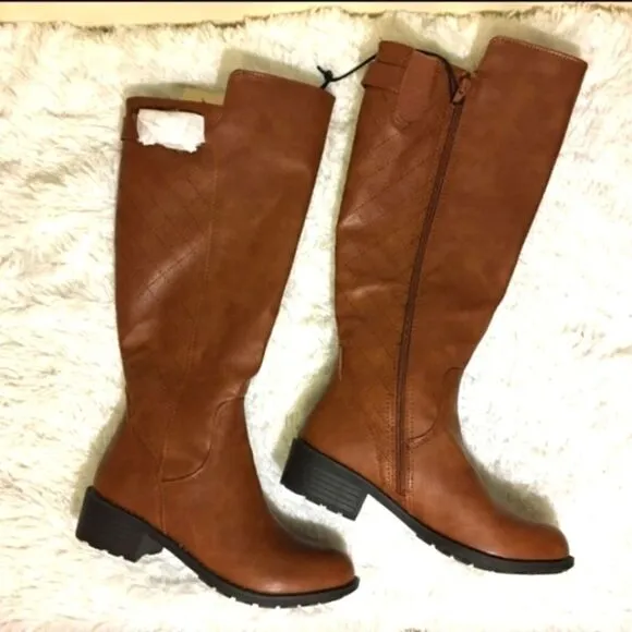 nwt Cognac tall Rider boots sz.7