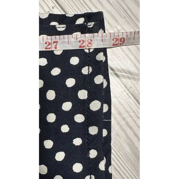 NWT Cold Water Creek Seeing Spots‎ Ankle Jean Mid Rise Size 8.  Navy/White