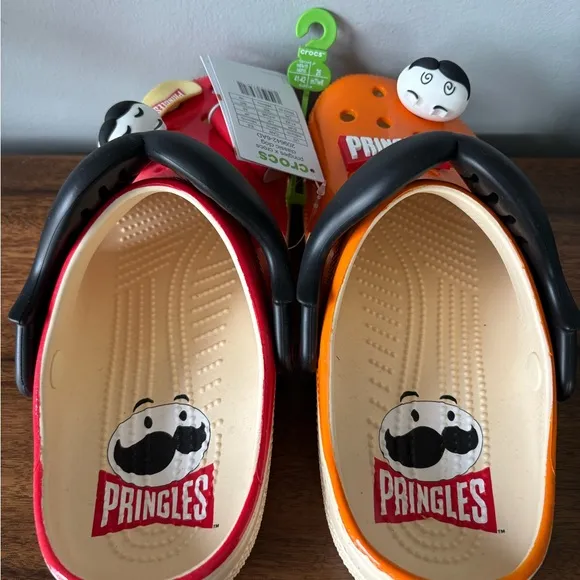 NWT Crocs Unisex-Adult Pringles X Classic Clog, red/orange, Mens 8/womens 10