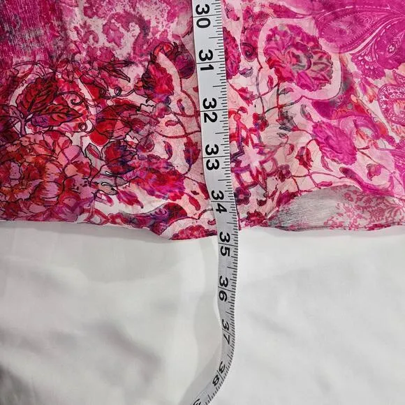 NWT Elie Tahari Vibrant Pink Floral Halter Dress Gold Accent Courtney Size XS