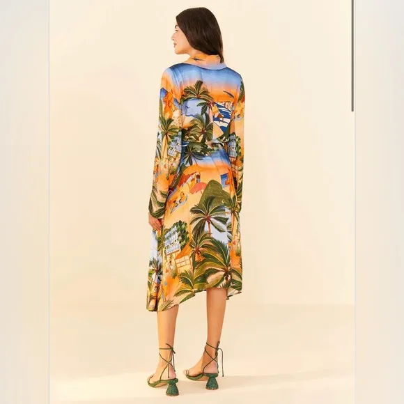 NWT FARM Rio Carioca Lenzing Viscose Midi Dress