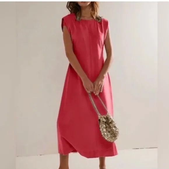 NWT Free People FP Beach Simone Midi Red Jalapeno Dress XS