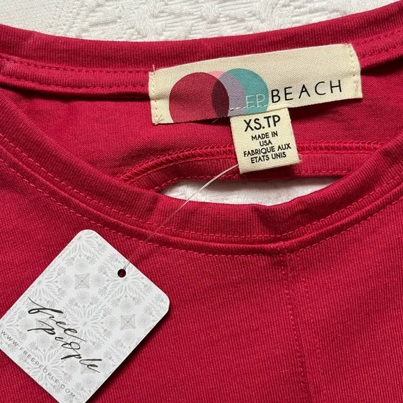 NWT Free People FP Beach Simone Midi Red Jalapeno Dress XS