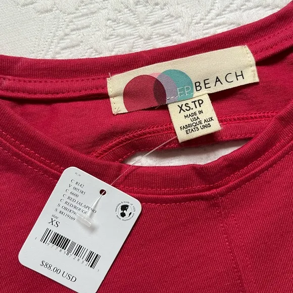 NWT Free People FP Beach Simone Midi Red Jalapeno Dress XS
