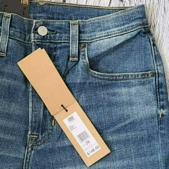 NWT FRYE Sienna Mid Rise Destructed Cropped Skinny Jeans