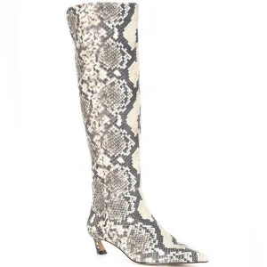 NWT Gianni Bini Gianna Snake Print Kitten Heel Tall Boots Sz 7,5