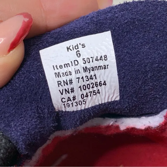 NWT L.L. Bean Kid's Blue/Red #507448 Rangeley 2 Eye Moc Rain Boots Size 6