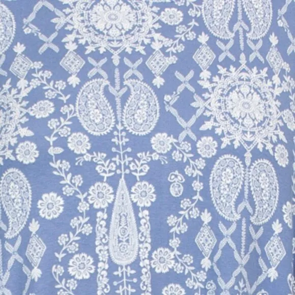 NWT Lucky Brand Women's Plus Paisley Print Sleeveless Swing Mini Dress