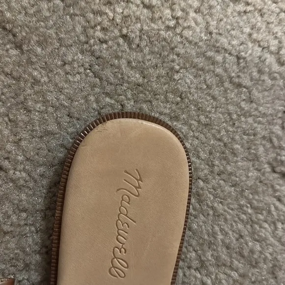 NWT! Madewell The Cora Slide Sandal In Perforated Leather Women's - Size…