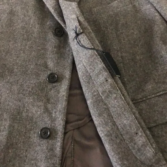 NWT Men’s Brooks Brothers gray wool overcoat