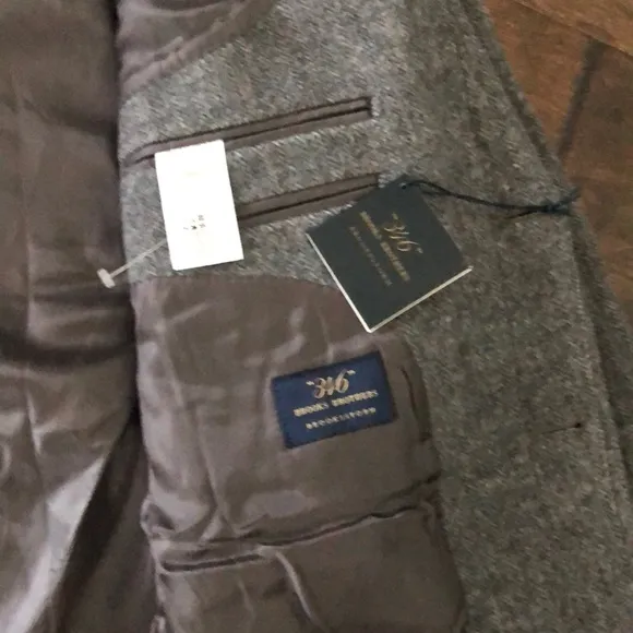 NWT Men’s Brooks Brothers gray wool overcoat