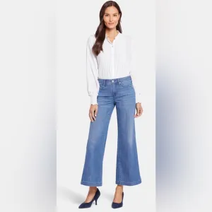 NWT NYDJ Teresa Wide Leg Plus Size LiftxTuck Jeans in Light Denim Wash | 14