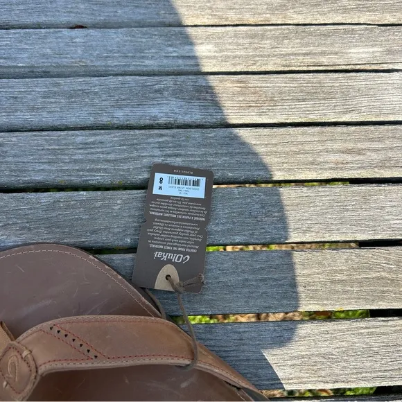 NWT Olukai Tuahine Men’s Waterproof Leather Sandals size 8
