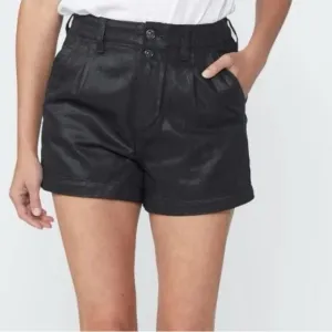 NWT Paige Pleated Mayslie Short Midnight Oil Size 30