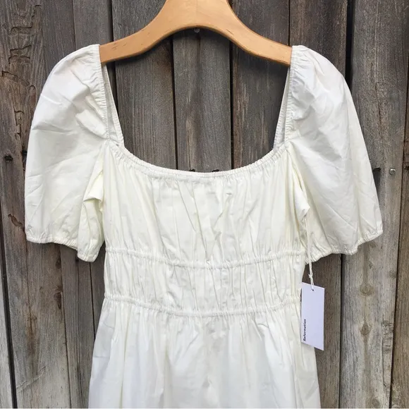 NWT Reformation Woods Mini Dress White M