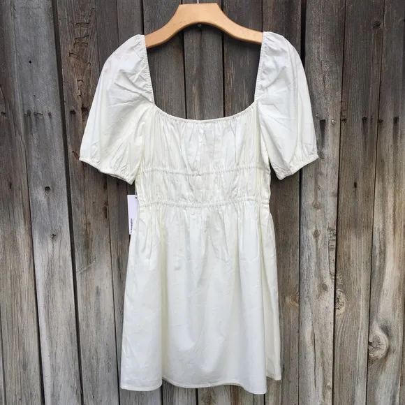 NWT Reformation Woods Mini Dress White M
