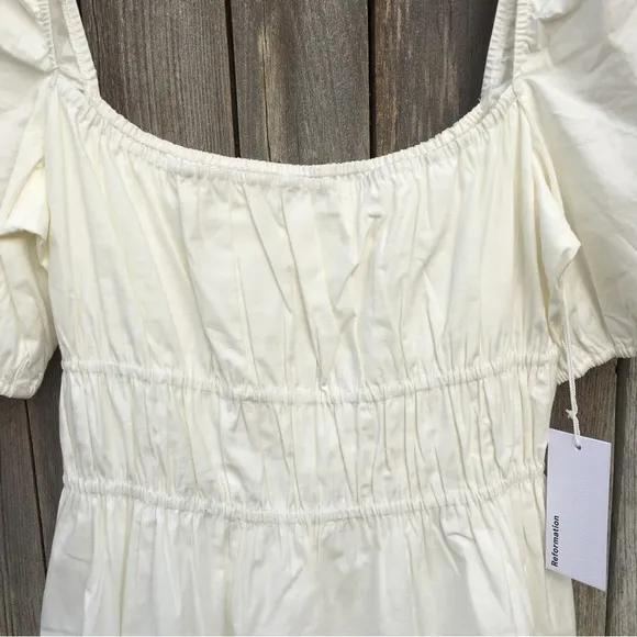 NWT Reformation Woods Mini Dress White M