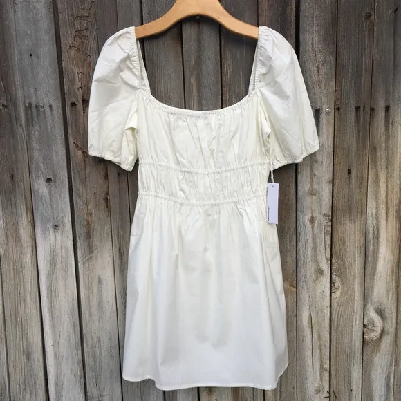 NWT Reformation Woods Mini Dress White M