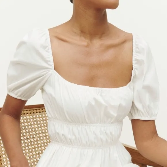NWT Reformation Woods Mini Dress White M