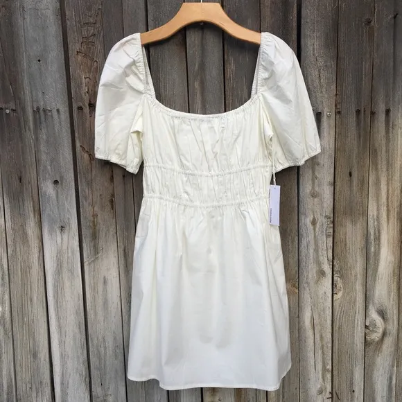 NWT Reformation Woods Mini Dress White M
