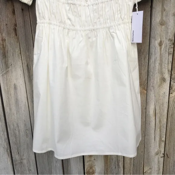 NWT Reformation Woods Mini Dress White M