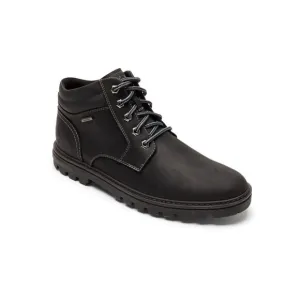 NWT ROCKPORT Mens Black Water And Weather Or Not Leather Boots Shoes 10.5 M