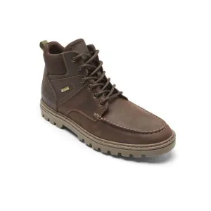 NWT ROCKPORT Mens Brown Water Resistant Round Toe Leather Boots Shoes 9.5 M