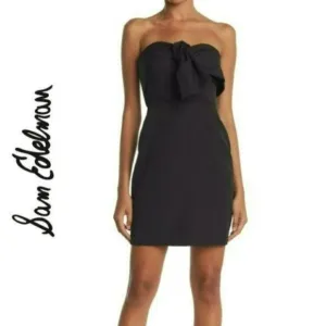NWT Sam Edelman Bow Strapless Sheath Cocktail Party Mini Dress