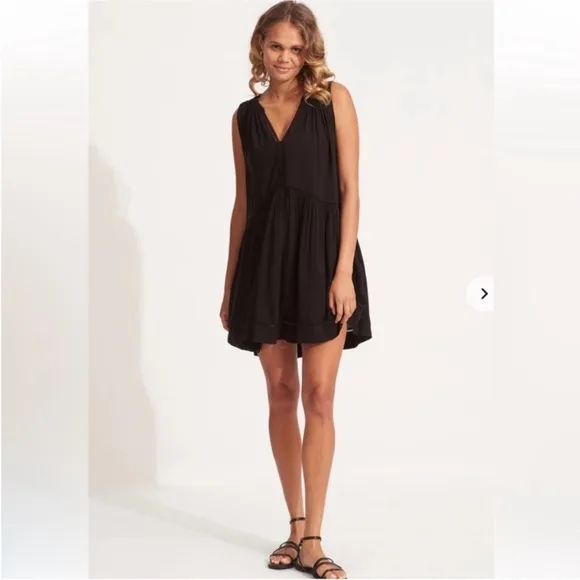 NWT Seafolly Black Ladder Detail Beach Dress size XL