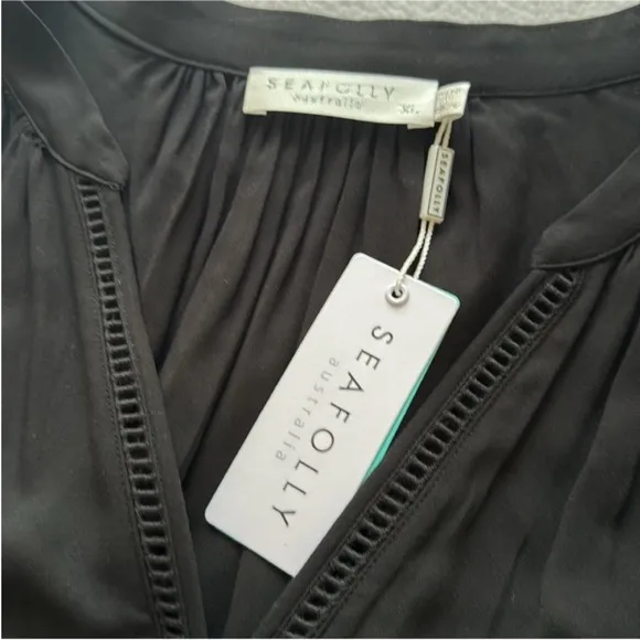NWT Seafolly Black Ladder Detail Beach Dress size XL