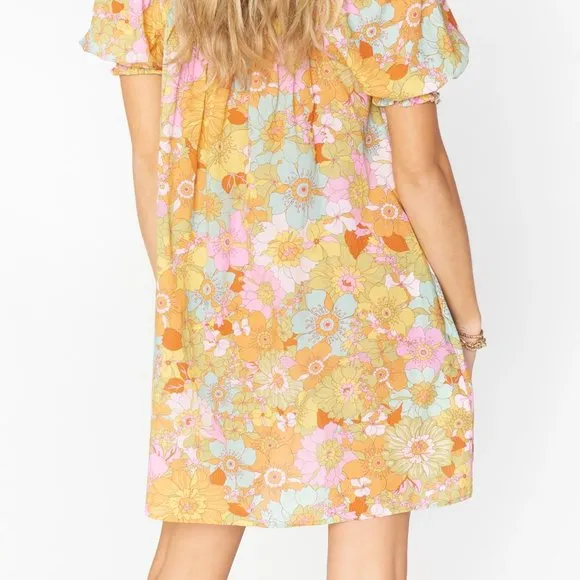NWT Show Me Your Mumu Annalynne Floral Retro Mini Dress XS