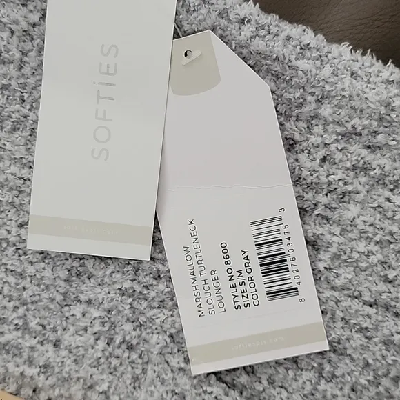 NWT Softies Marshmallow Slouch Turtleneck Lounger szM.   BinD