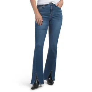 NWT Steve Madden Women's Elia High Rise Ankle Slit Denim Flare Jeans