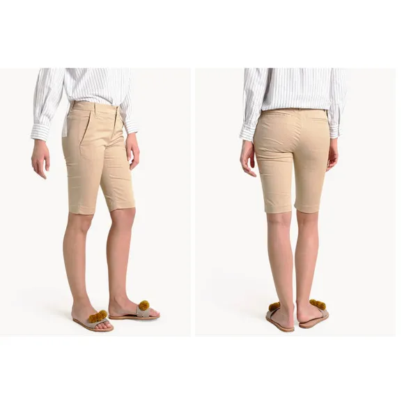 NWT Vince Coin Pocket Bermuda Shorts 6 Small Chino Stretch Tan Brown 30 x 13