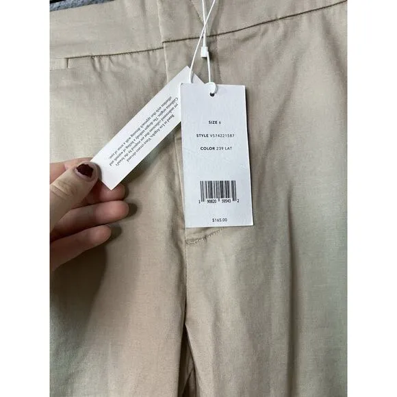 NWT Vince Coin Pocket Bermuda Shorts 6 Small Chino Stretch Tan Brown 30 x 13