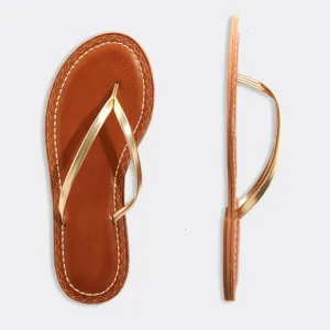 NWT VINEYARD VINES Skinny Strap Patent Leather Flip Flops Women’s Size 8